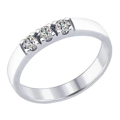 Кольцо женское SOKOLOV из серебра со Swarovski Zirconia 89010059 р.17.5 в FiNN FLARE