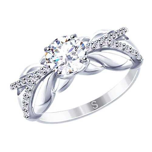 Кольцо женское SOKOLOV из серебра со Swarovski Zirconia 89010110 р.18 в FiNN FLARE
