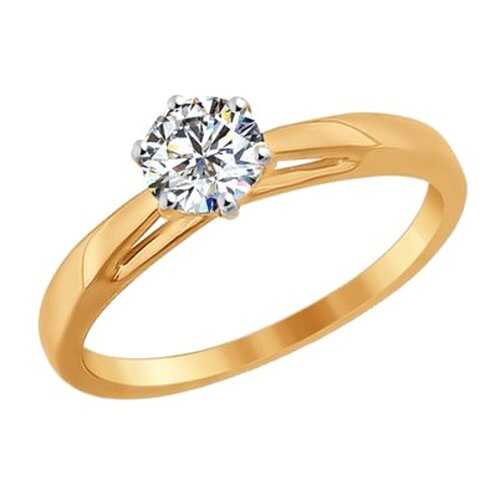 Помолвочное кольцо женское SOKOLOV из золота со Swarovski Zirconia 81010209 р.16 в FiNN FLARE