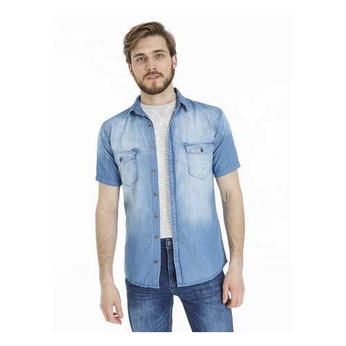 Рубашка мужская Velocity M06V024-2 голубая 5XL в FiNN FLARE