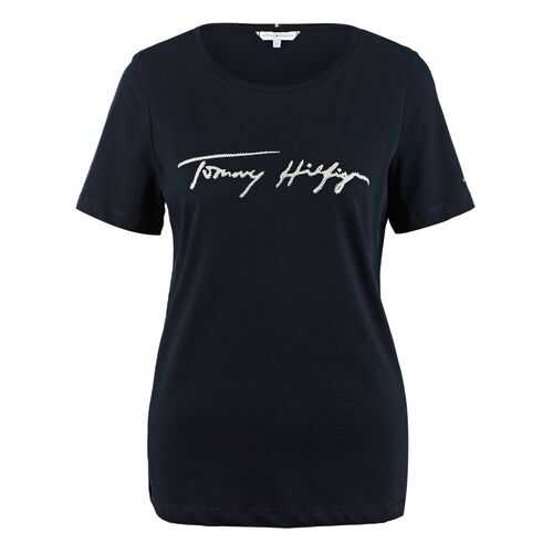 Футболка женская Tommy Hilfiger WW0WW28292 синяя XXS в FiNN FLARE