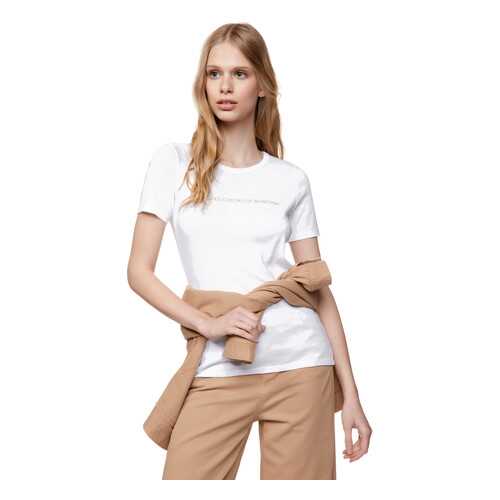 Футболка женская United Colors of Benetton CCC_3GA2E16A2 белая XL в FiNN FLARE