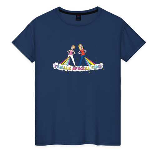 Футболка женская ВсеМайки 2461233 синяя XXL в FiNN FLARE
